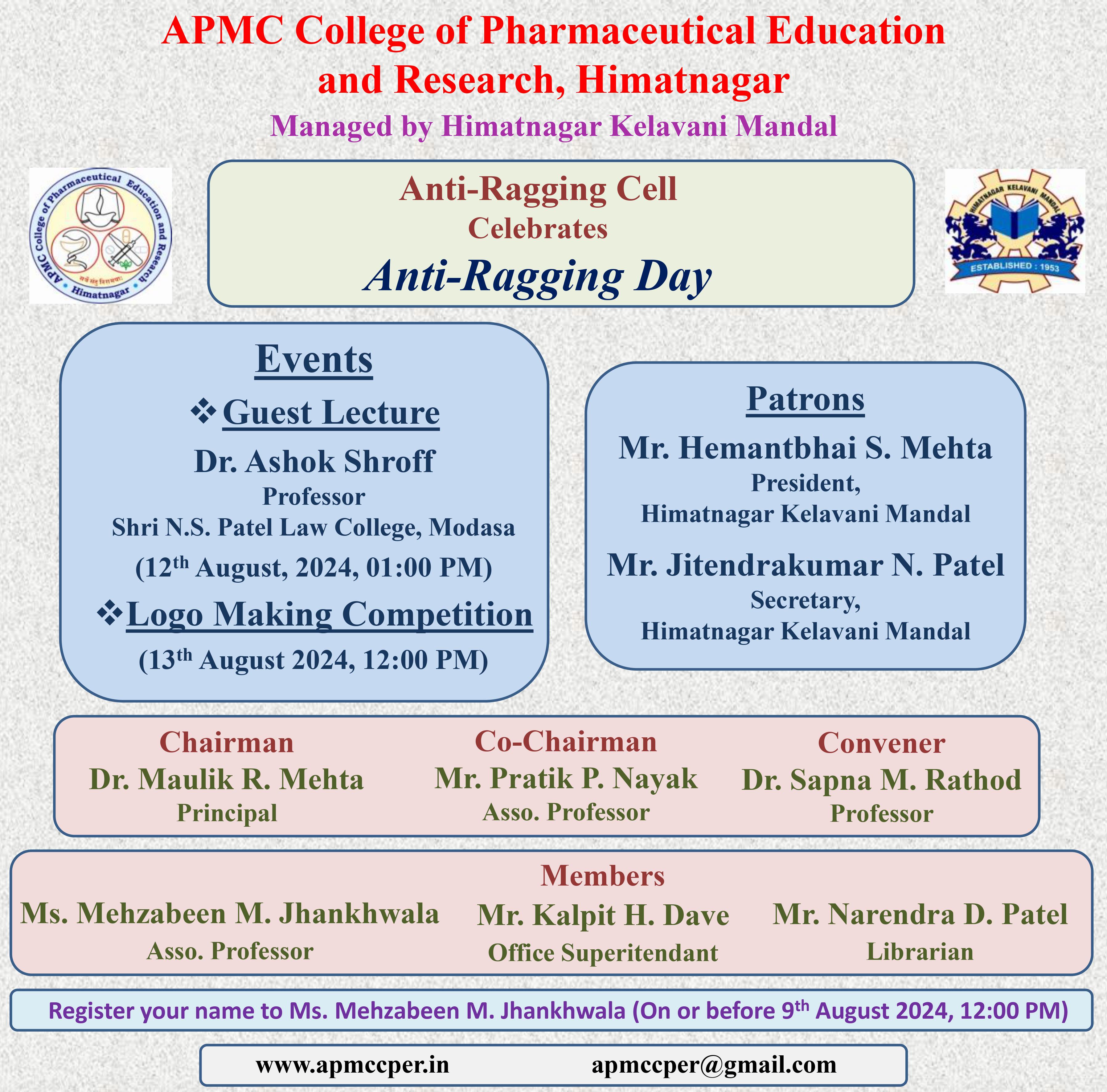 Anti-Ragging Day Celebrates -2024