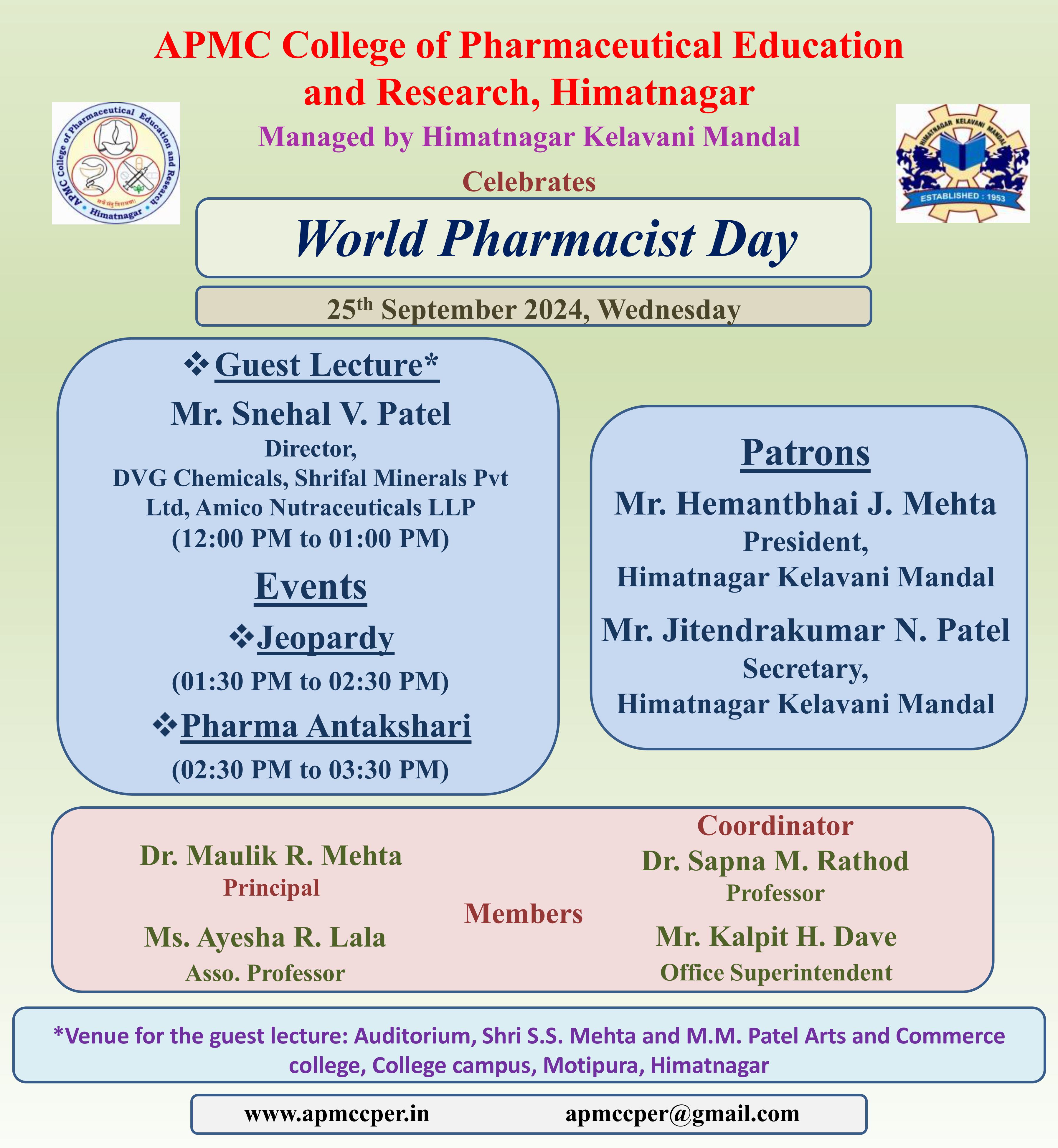 World Pharmacist Day Celebrates-2024.