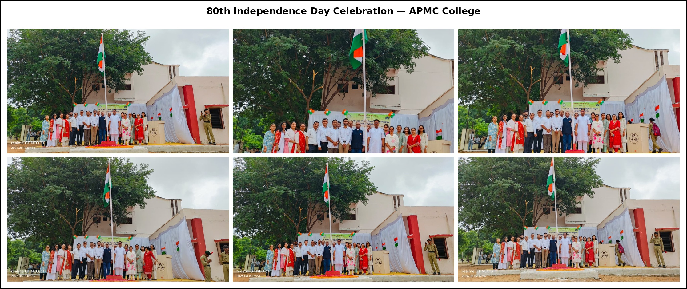 APMC College Celebrates 80th Independence Day with Patriotic Fervour  Himatnagar, 15 August 2026